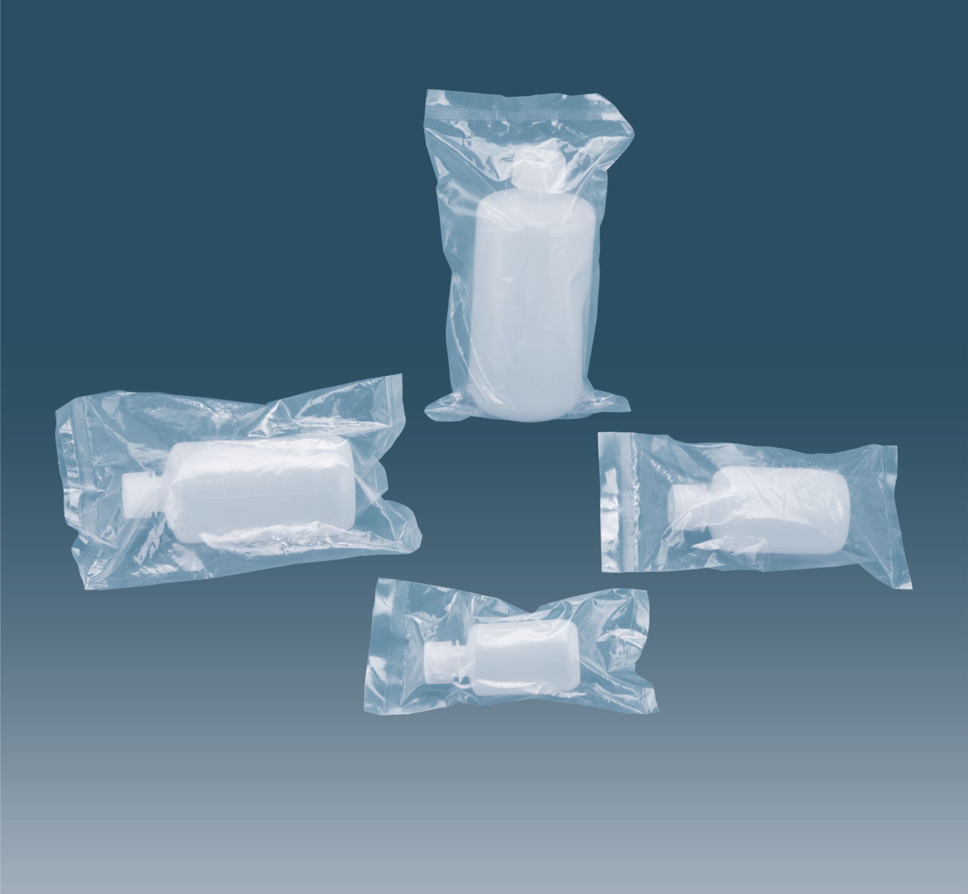 Graduated Narrow Mouth bottle HDPE Gamma Radiation Sterile (Individual Pack)