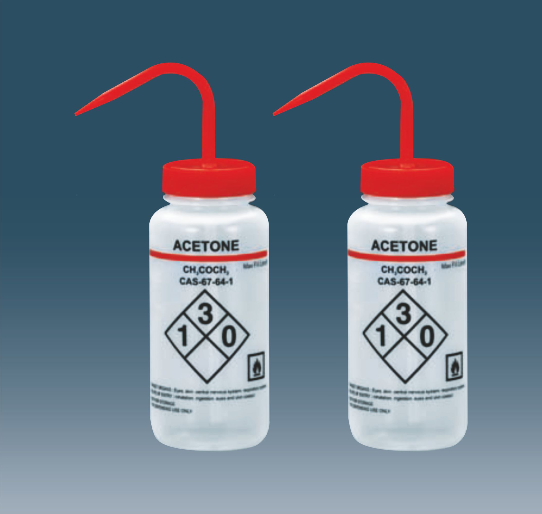 Self Venting -Self labelled Wide Mouth  Wash Bottle - Dichloromethane  (2 Colour)